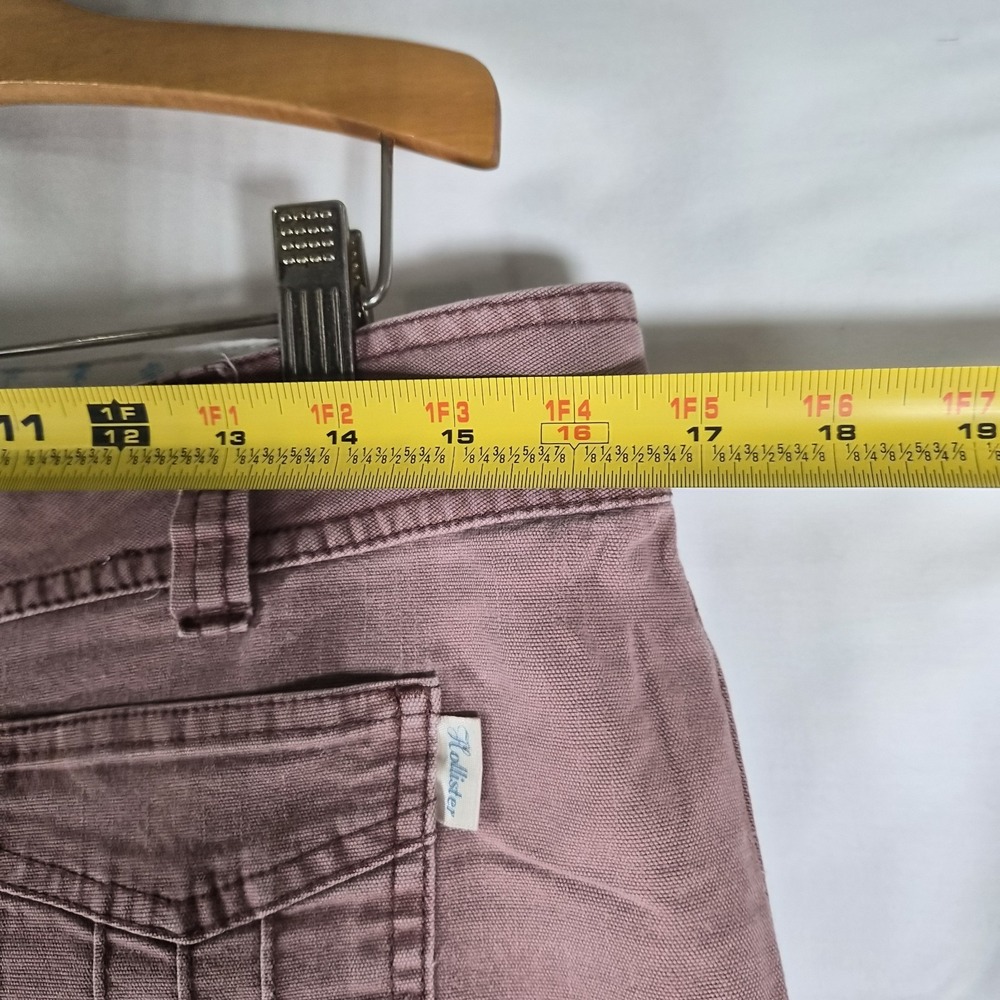 2000s Low Rise Hollister Women's Pink Bootcut Pants Size 11 - Picture 6 of 16